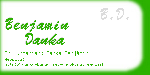 benjamin danka business card