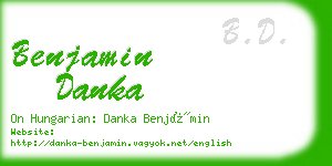 benjamin danka business card